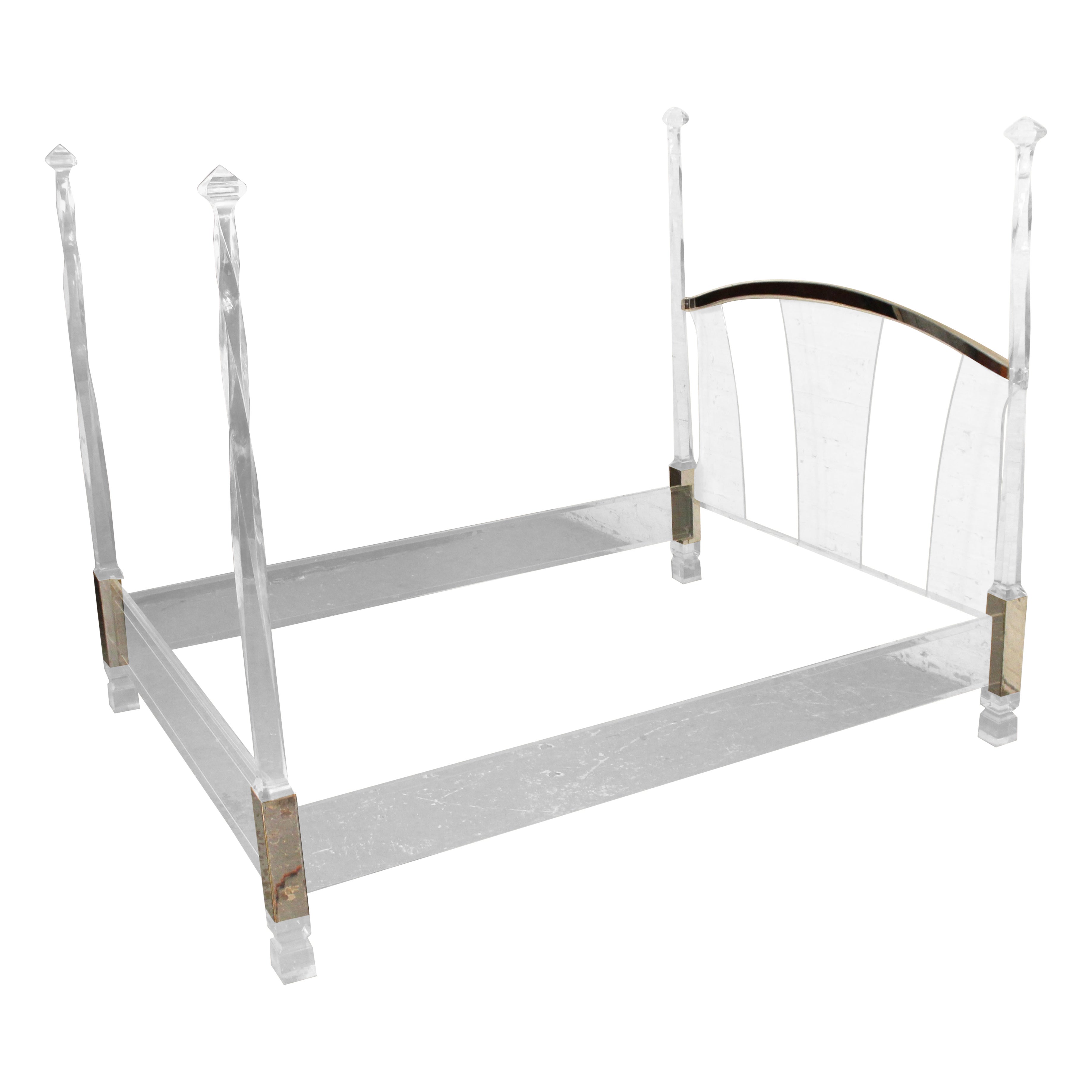 Mid-Century Modern Lucite Bed
