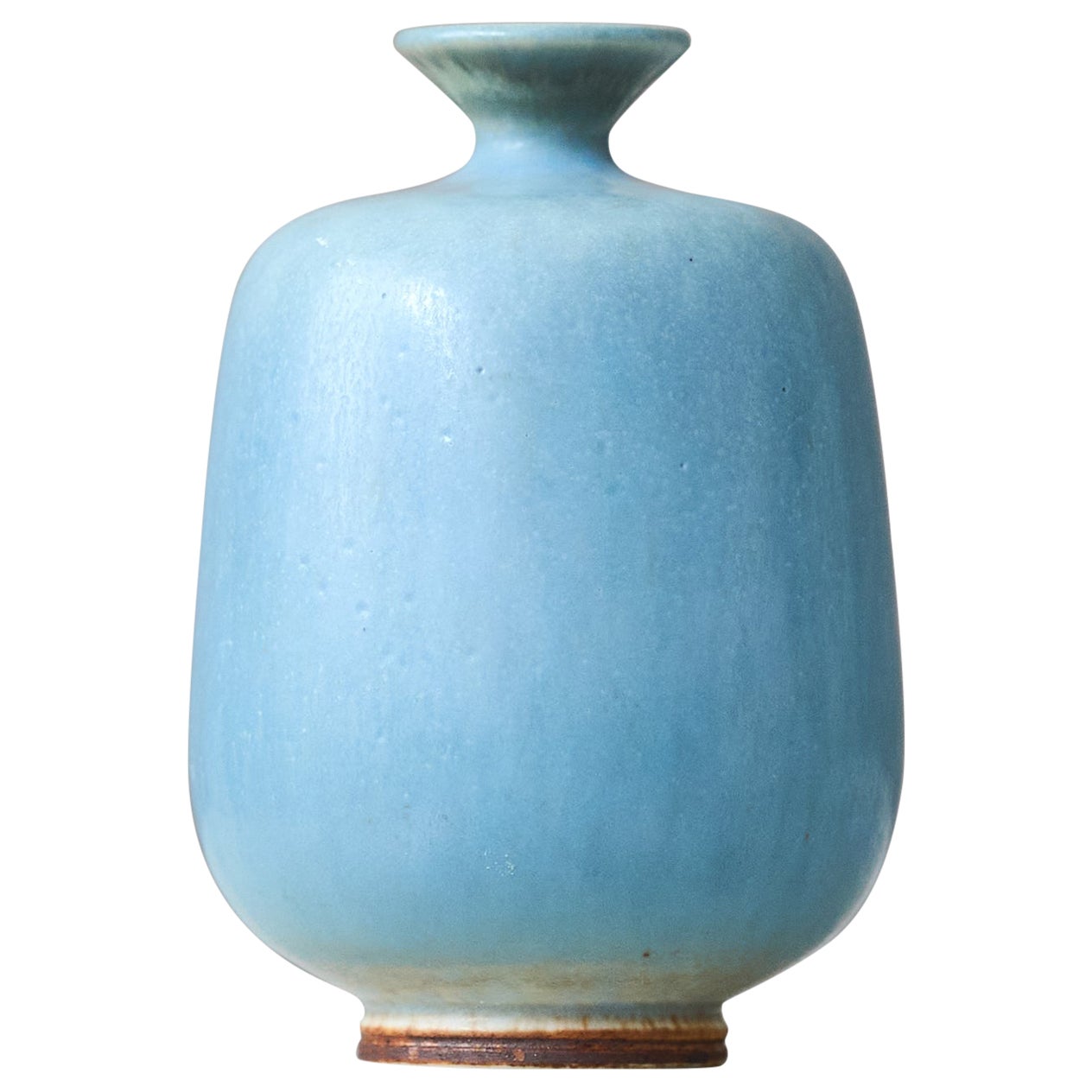Vaso in miniatura in gres blu di Berndt Friberg. Studio A, Svezia 1964