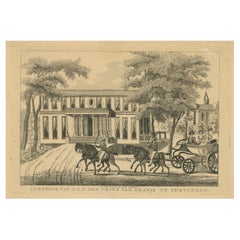 Royal Pavilion of the Prince of Orange at Tervuren – Antique Print c.1820s