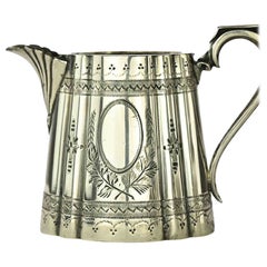 Carafe vintage en métal argenté, fin du 19e siècle