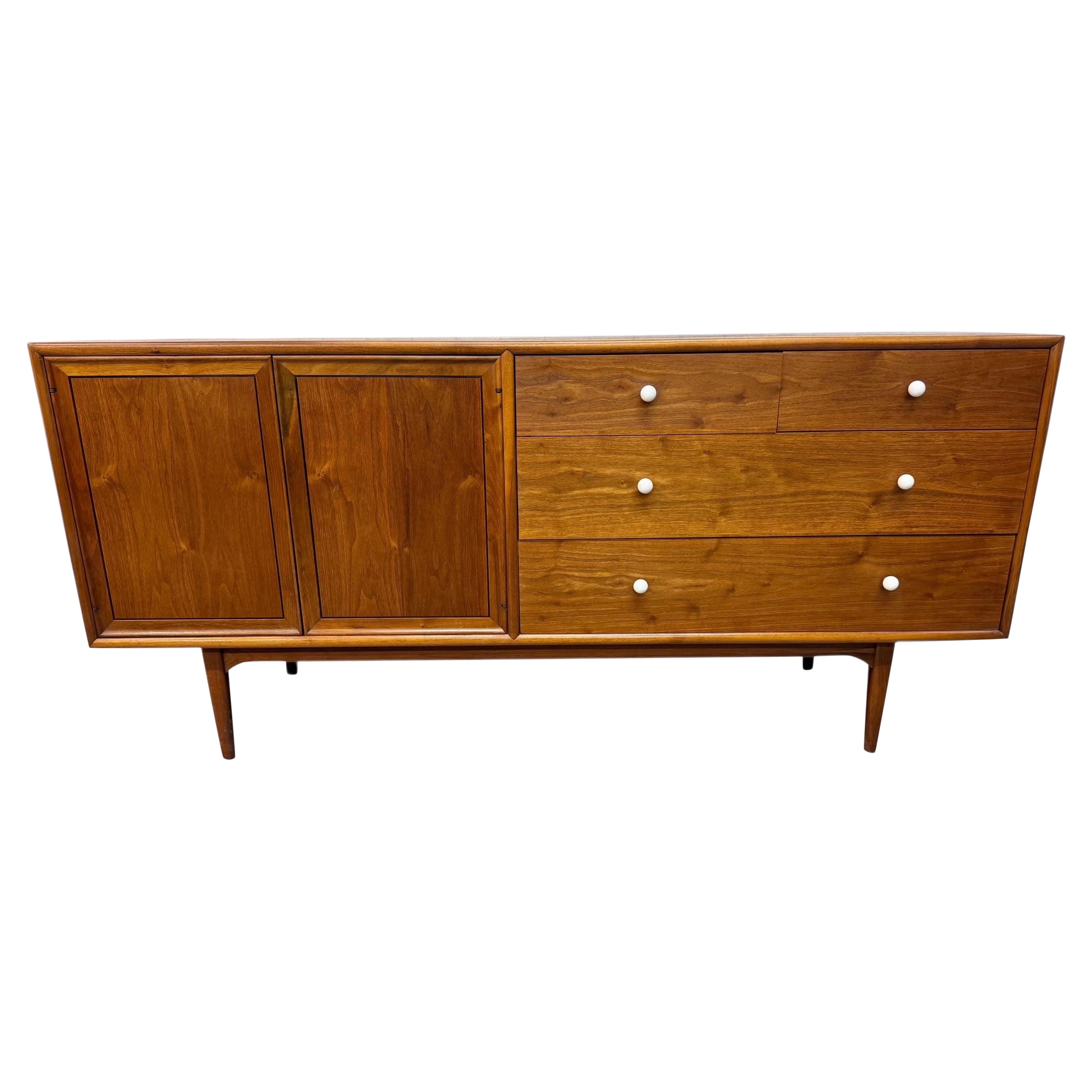 Mid-Century Modern Drexel Declaration 10-Drawer Walnut Dresser
