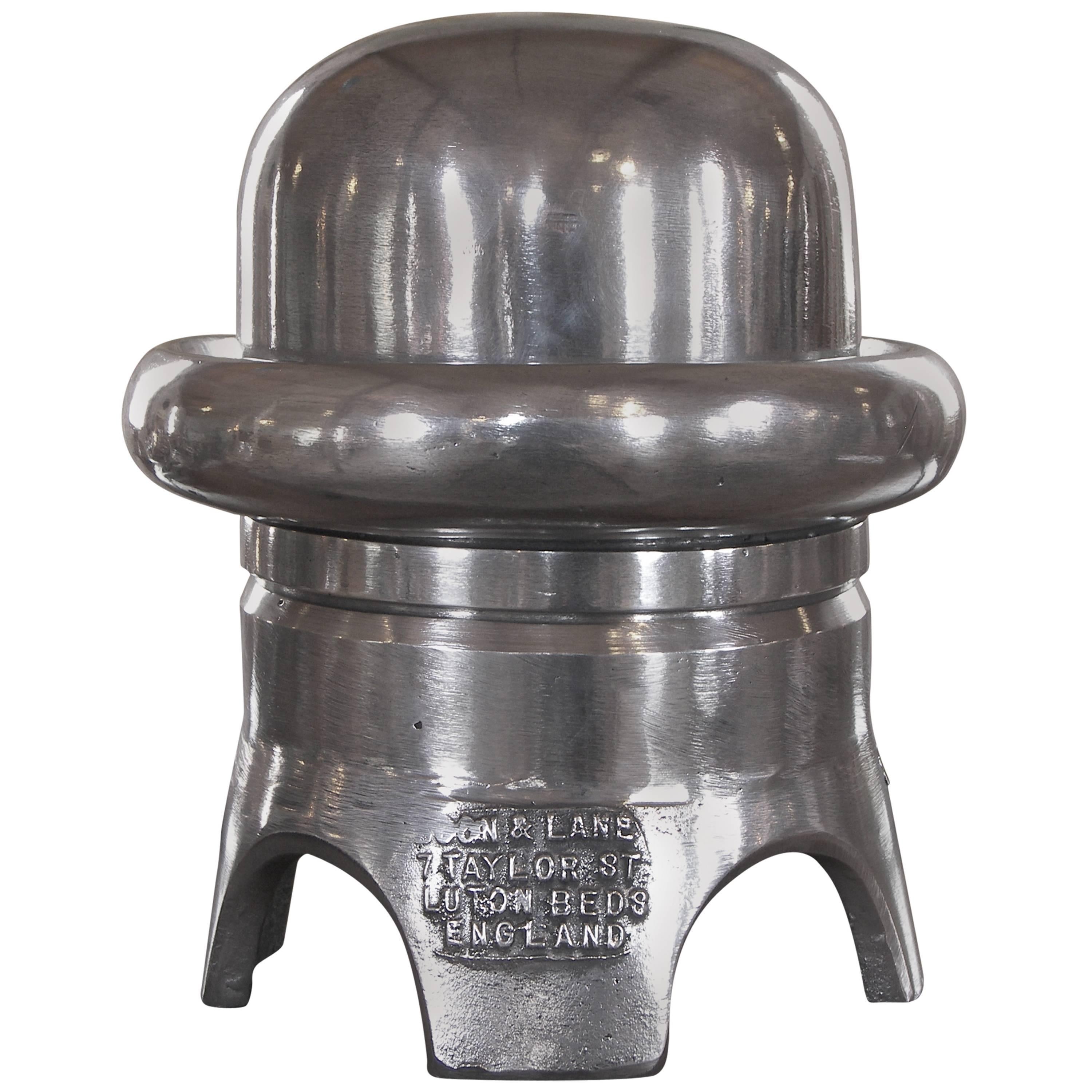 Polished Metal Aluminum Hat Block Mold from Boon 
Lane, Luton Beds, England