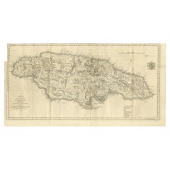1794 Map of Jamaica by Bryan Edwards – Parishes, Plantations, Settlements
