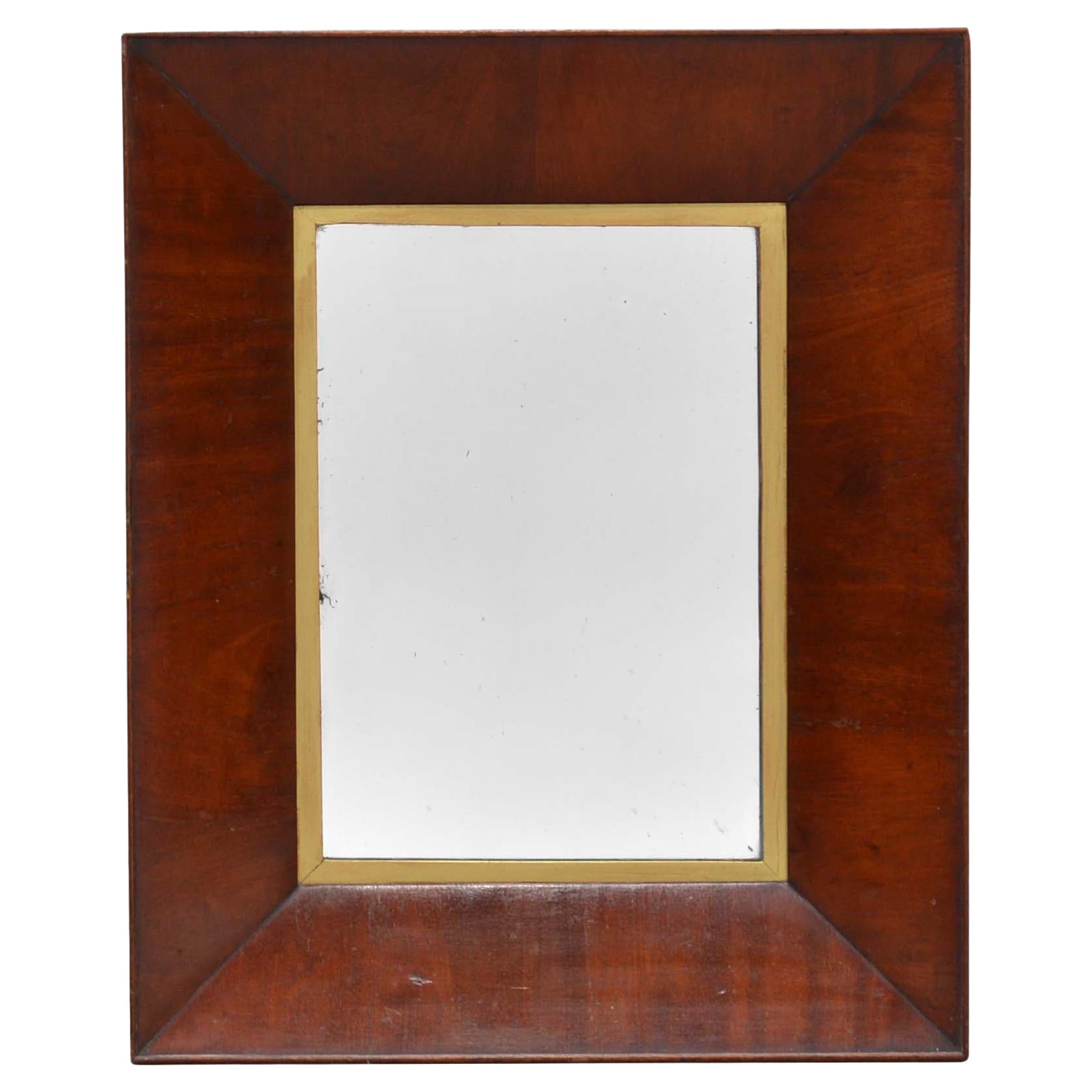 19th century Victorian mahogany hanging mirror For Sale