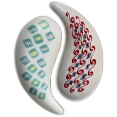 Retro 1950s Poole Pottery Freeform "Boomerang" Dishes