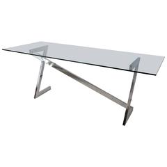 Romeo Rega 1970's chrome dining table, mid 20th century.