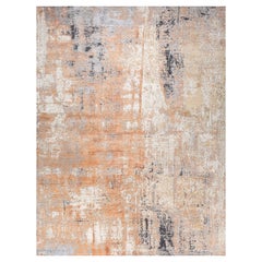 Jaipur Rugs 6x9 Feet Hand Knotted Carpet Wool And Bamboo Silk Ivory Modern