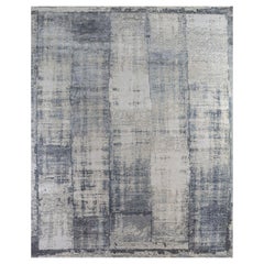 Jaipur Rugs 9x12 Piedi Tappeto annodato a mano in lana e seta di bambù Grigio e Nero