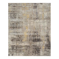 Jaipur Rugs 10x14 Feet Tapis noué à la main Laine et soie de bambou Ivoire Moderne