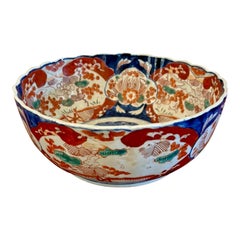 Large Antique Edwardian Quality Japanese Imari Bowl