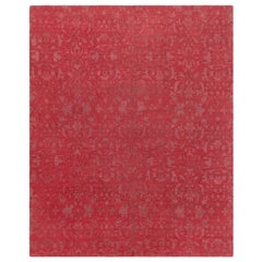 Modern Traditional Red Wool & Silk Rug by Doris Leslie Blau