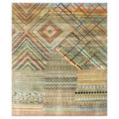 Tappeto Jaipur 8x10 Piedi Annodato a Mano in Seta Greene & Greene Moderno Astratto