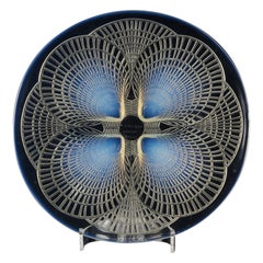 Piatto in vetro francese dei primi del Novecento intitolato "Coquilles No.2" di René Lalique