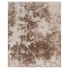 Tappeto Jaipur Rugs 8x10 Piedi annodato a mano in lana e seta di bambù Beige e Marrone