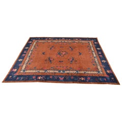Antico tappeto cinese Art Deco Nichols Rugs annodato a mano in lana per la camera, Circa 1920