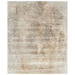 Jaipur Rugs 8x10 Feet Hand Knotted Carpet Wool And Bamboo Silk Beige And Brown