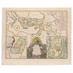 Antique 1743 Map – Travels of Jesus Christ & Apostles by Seutter
