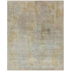 Jaipur Rugs 8x10 Feet Hand Knotted Carpet Wool And Bamboo Silk Ivory Modern Rug