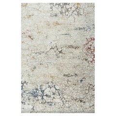 Jaipur Rugs 5'6x8 Feet Hand Knotted Carpet Wool And Silk Ivory Modern Abstract