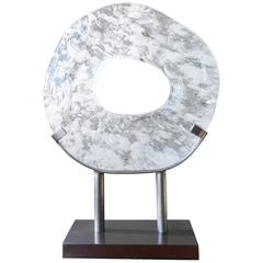 Zong Bi Sculpture on Steel Stand by Robert Kuo, Limited Edition 2