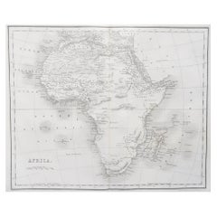 Original Antique Map of Africa by Dower, circa 1835