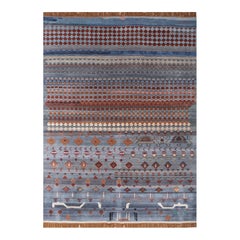 Jaipur Rugs 9x12 Feet Hand Knotted Carpet Wool And Bamboo Silk Blue Modern Rug