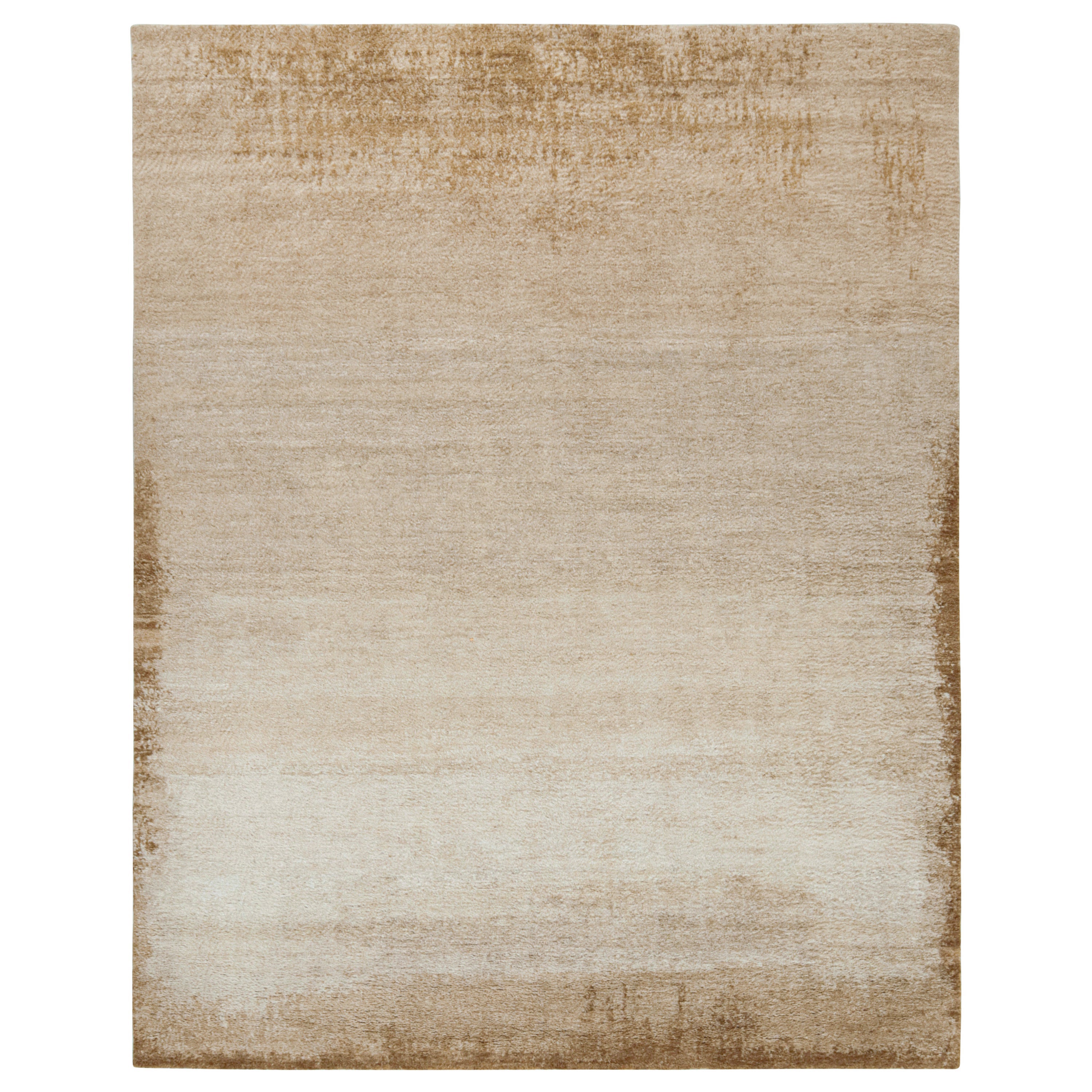 Rug & Kilim's Contemporary Strukturteppich in Beige-Braun Hochflor