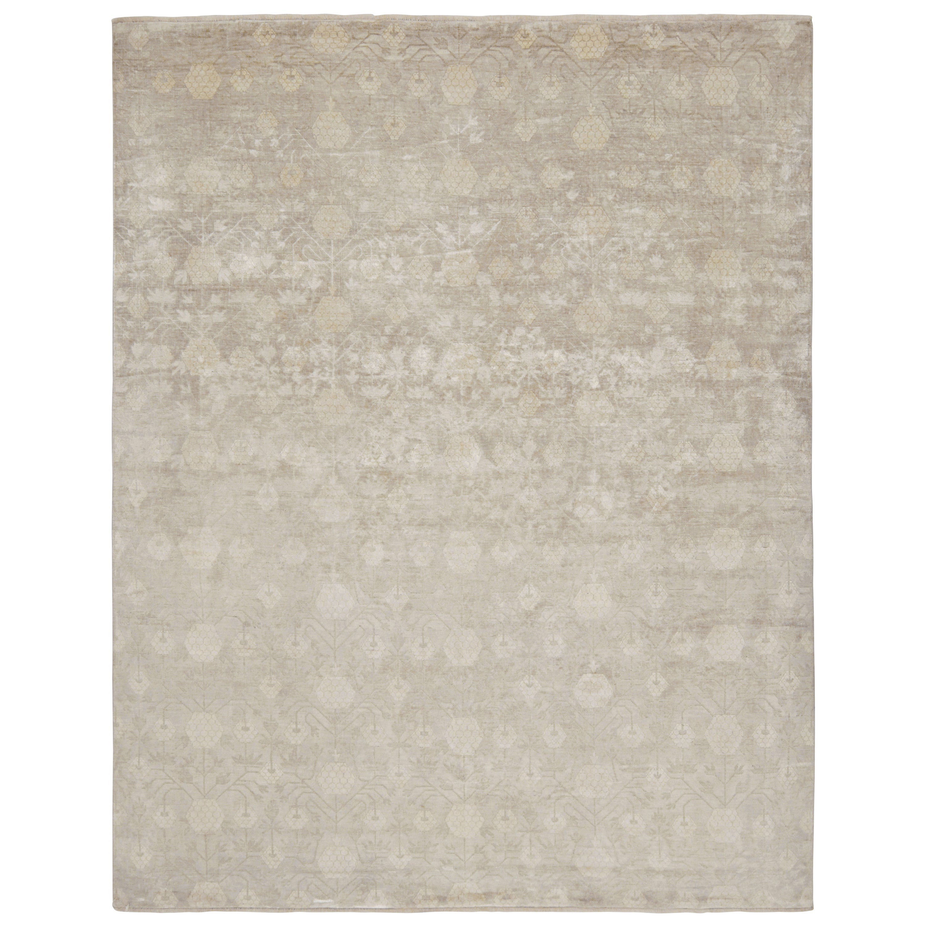 Rug & Kilim, tappeto in stile Khotan Samarcanda con motivi di melograni beige-marroni