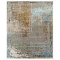 Jaipur Rugs Tapis noué à la main Laine et soie de bambou Gris et noir Tapis moderne