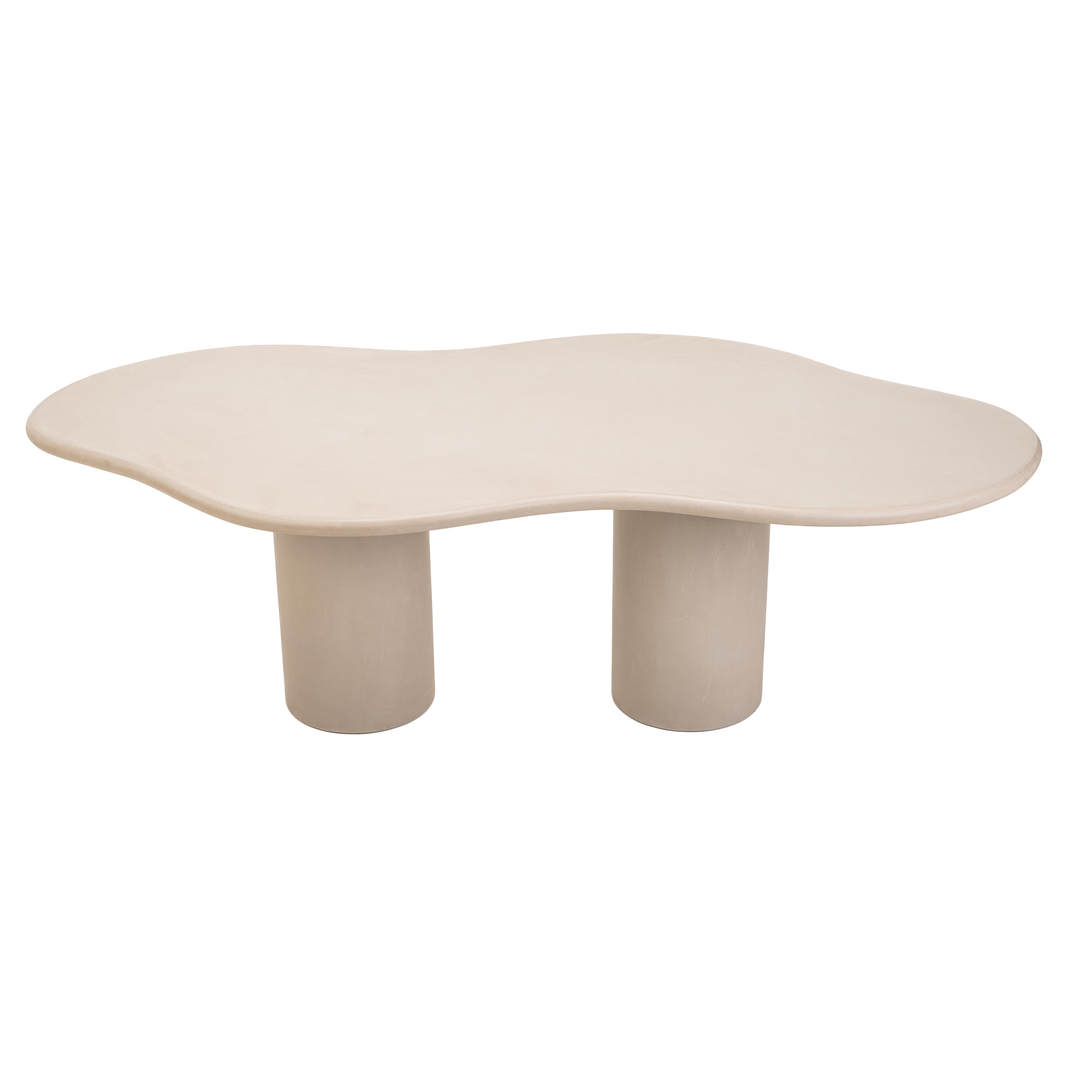 Contemporary Organic Natural Plaster "Fluent" Table 300cm by Isabelle Beaumont For Sale