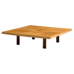 Milo Baughman, Coffee Table, Oak, Steel, USA, 1970s
