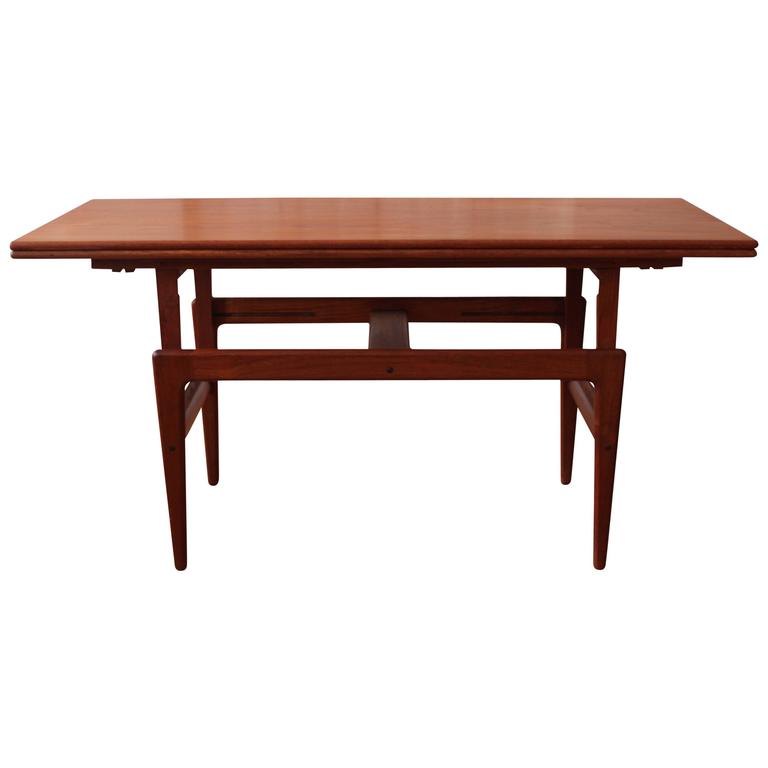 Kai Kristiansen Teak Elevator Table At 1stdibs Kai Kristiansen Teak Elevator Table For