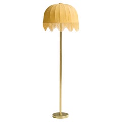 Boréns, Floor Lamp, Brass, Fabric, Sweden, 1970s