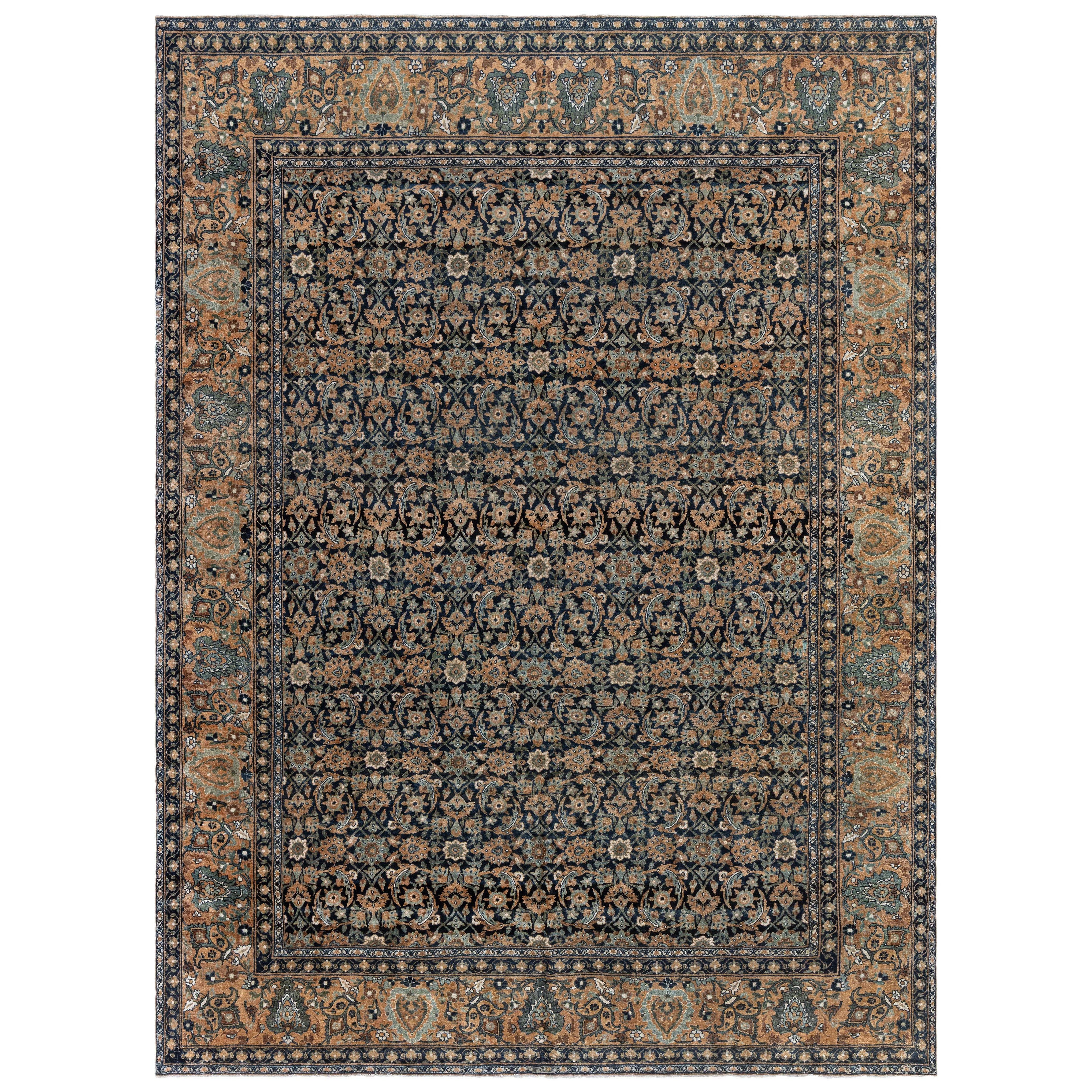 Doris Leslie Blau Early 20th Century Persian Kirman Handmade Wool Rug For Sale