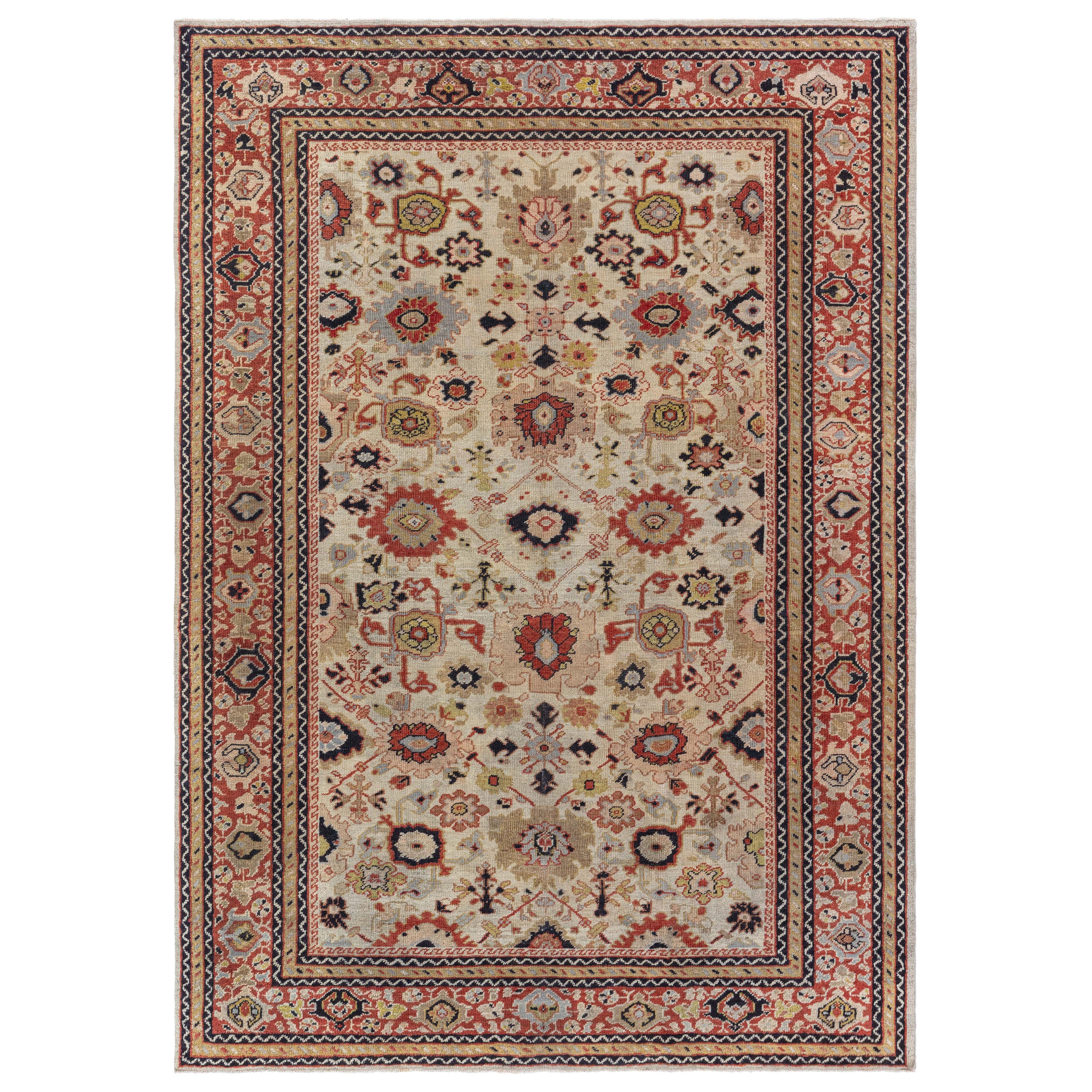 Doris Leslie Blau Tappeto in lana fatto a mano autentico del XIX secolo Sultanabad Rugs