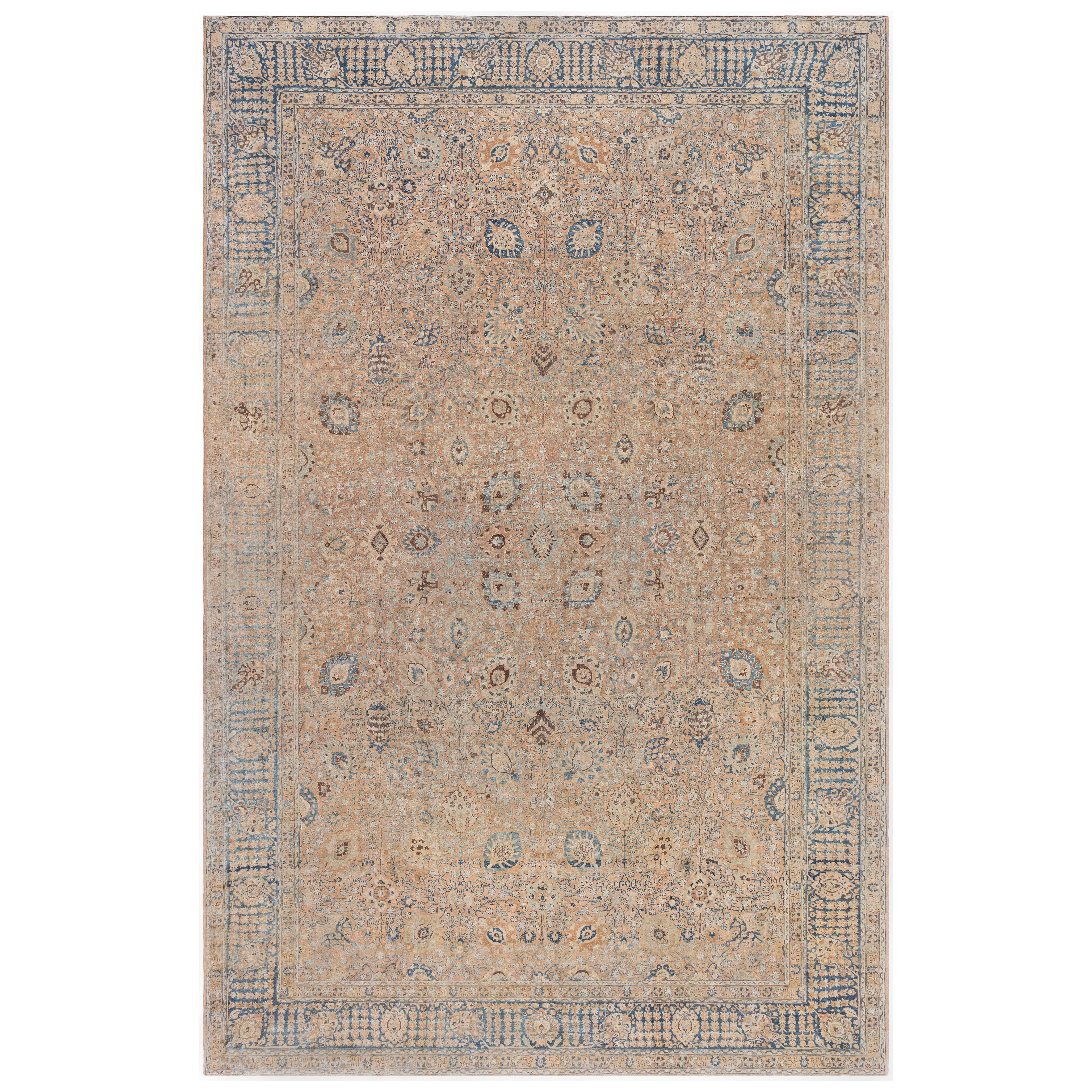 Tapis persan de Tabriz authentique du 19ème siècle fait à la main Doris Leslie Blau