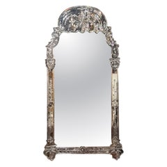 20th Century Venetian Etched Glass Mirror