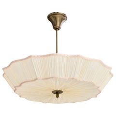 Aneta, Lampada a sospensione, Ottone, Tessuto, Svezia, anni '90