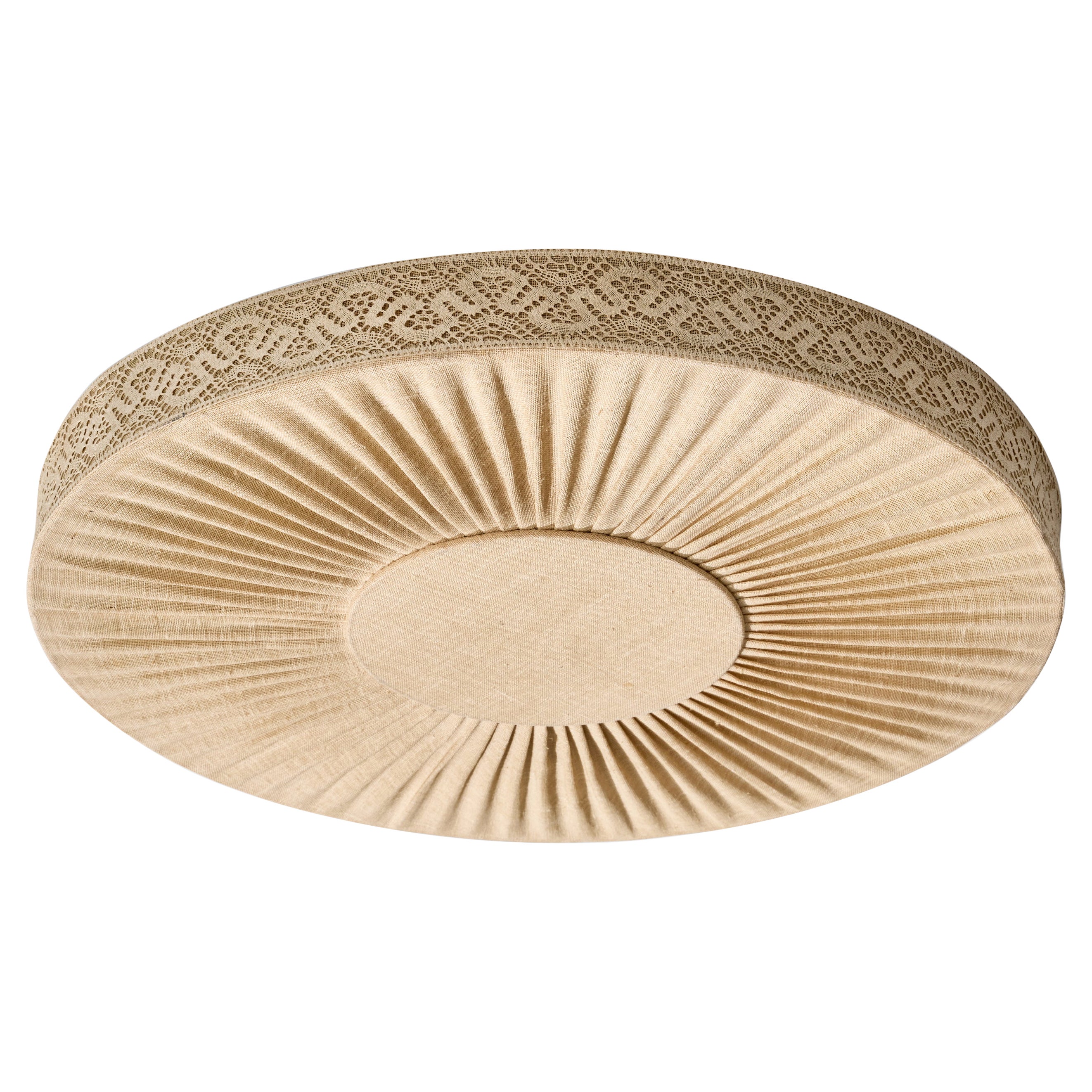 Swedish Designer, Flush Mount, Fabric, Sweden, 1950s. For Sale