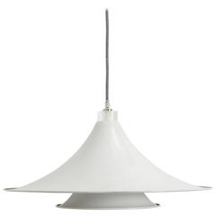 Vintage White Pendant Lamp in the Style of Poul Henningsen