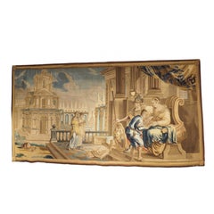 Antique 17 Foot Long Signed Flemish Tapestry from the Series of 7 Liberal Arts, C. 1670