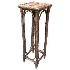 Mesa auxiliar de madera rústica American Vintage