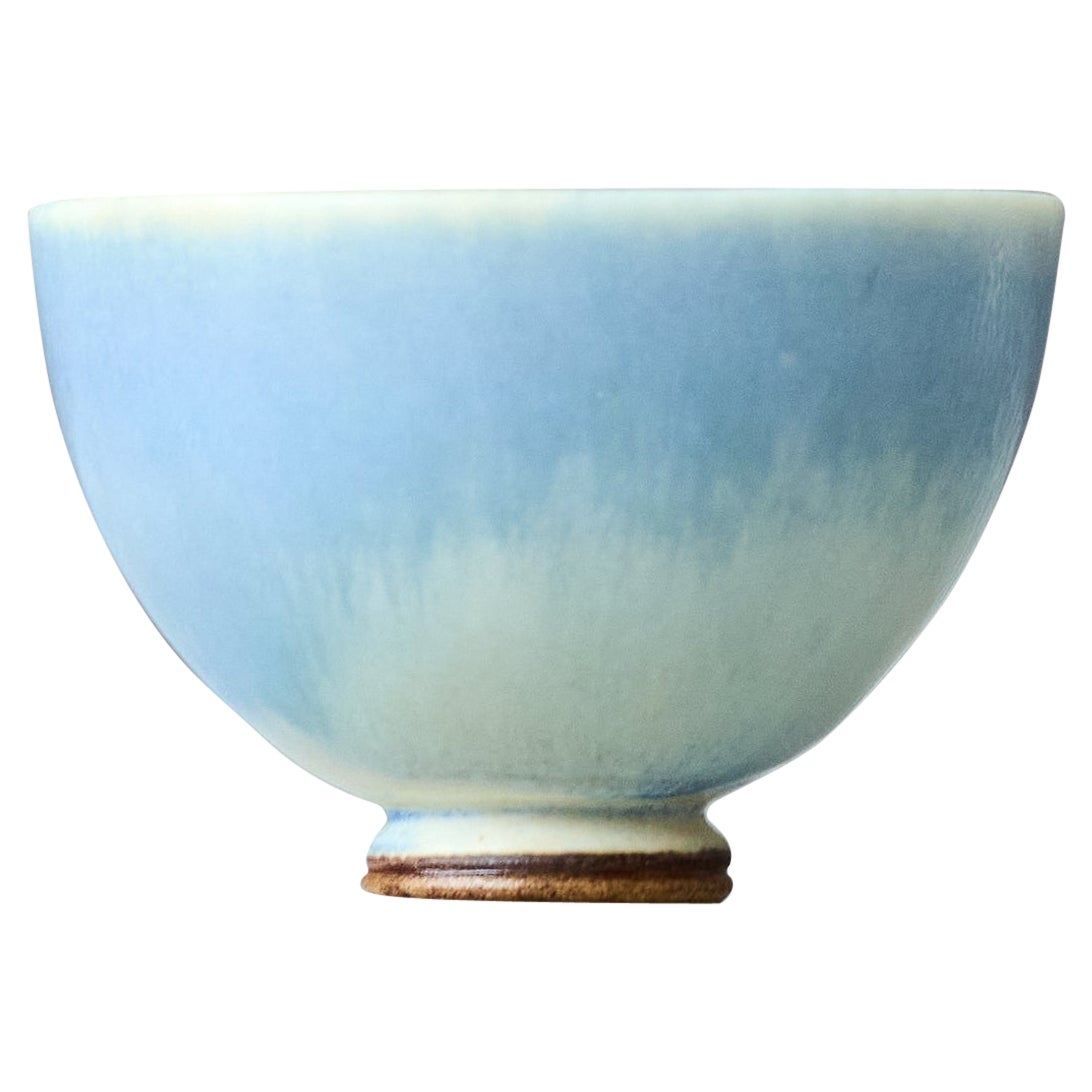 Blue Stoneware Miniature Bowl by Berndt Friberg. Gustavsberg, Sweden, 1960s