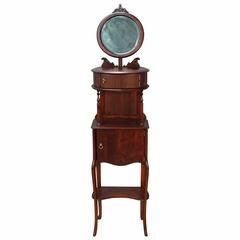 Victorian Mahogany Shaving Station with Movable Mirror