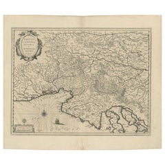 Original Antique Blaeu Map of Karst, Carniola, Istria, and Trieste, circa 1640