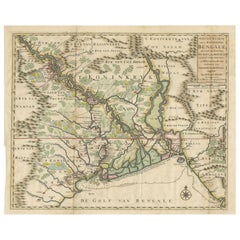 1726 Map of Bengal by Van der Aa after Valentijn – Dutch East Indies