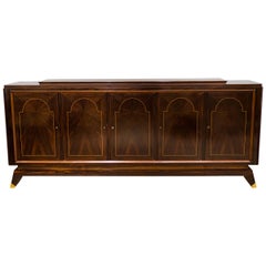 Beautiful Art Deco Macassar Period Ebony Credenza