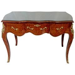 Louis XV Style Parquetry Bureau Plat with Bronze Ormolu -"Saturday Sale"