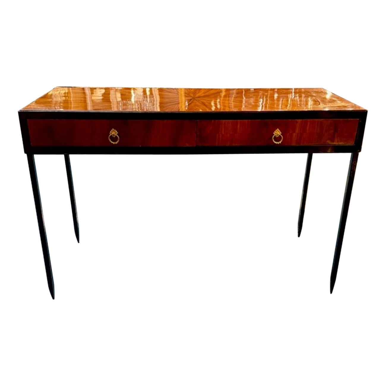 Walnut Console after Jean-Michel Frank For Sale