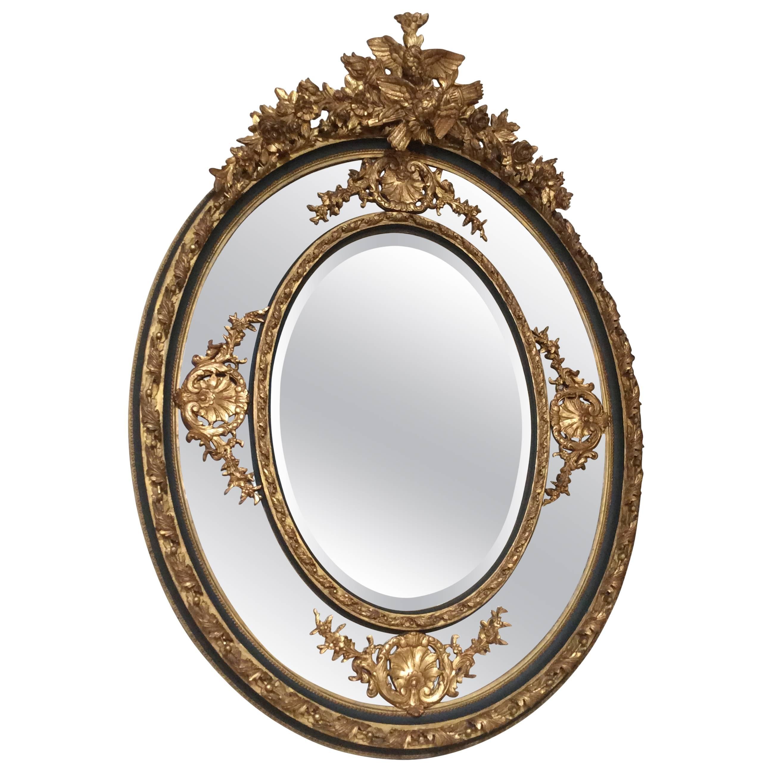 Louis XVI Style Parcel-Gilt Mirror